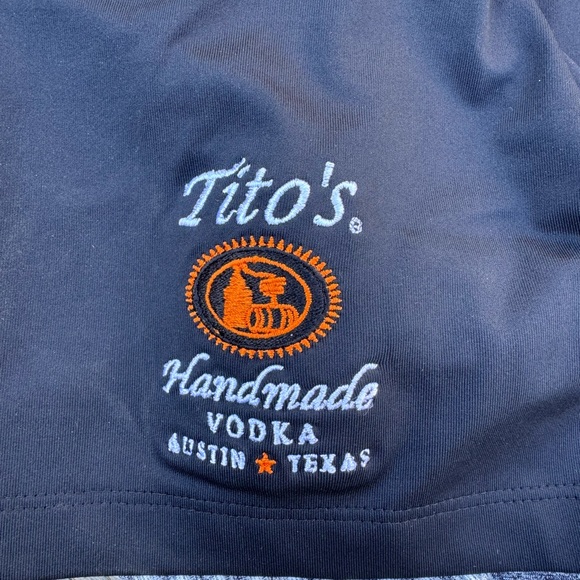 Nike TW Vapor Stripe Block Golf Polo with Tito’s Vodka Logo on Sleeve.  Large - Picture 4 of 6